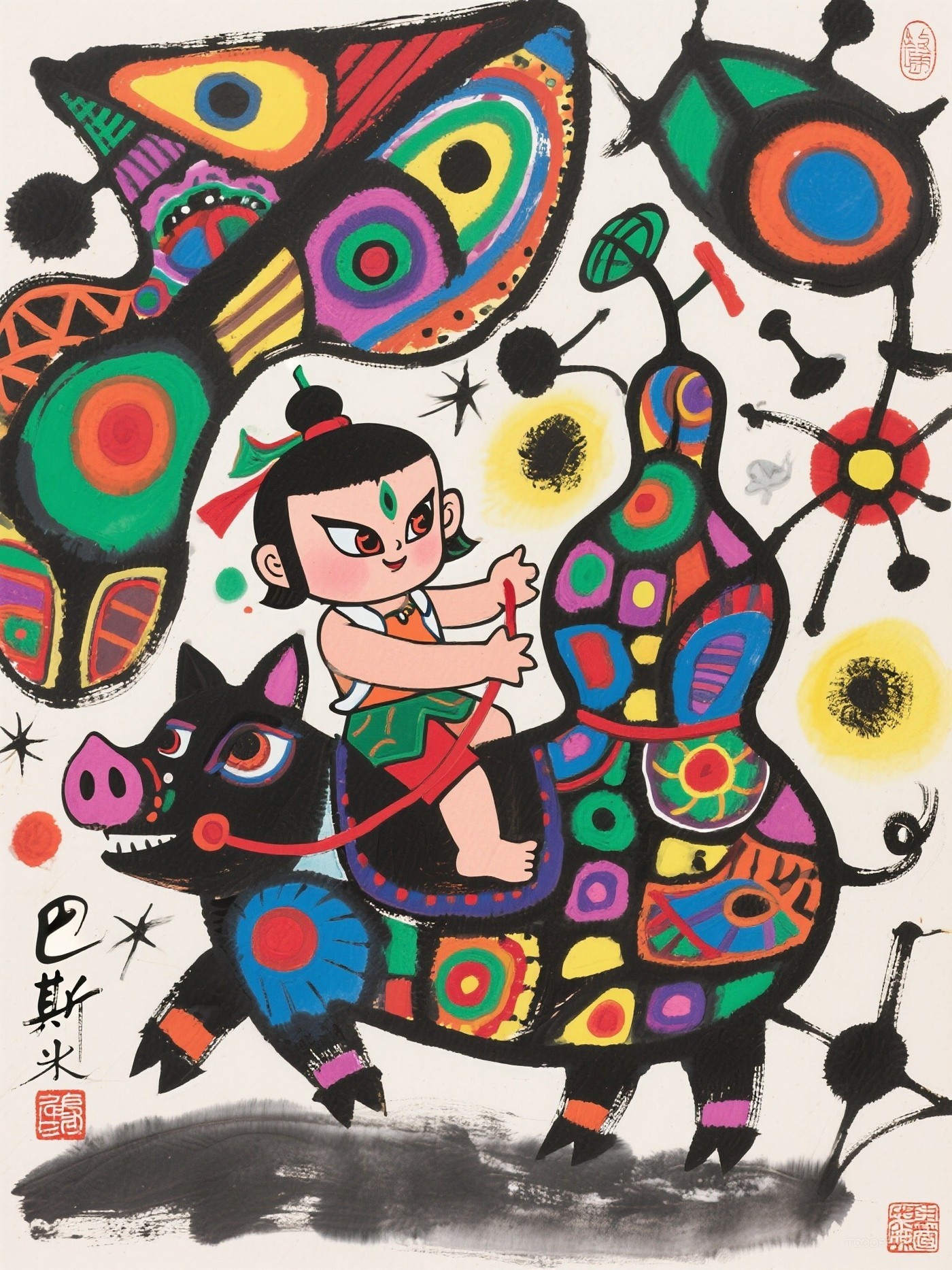 原創(chuàng)中國(guó)風(fēng)水墨人物藝術(shù)作品-08