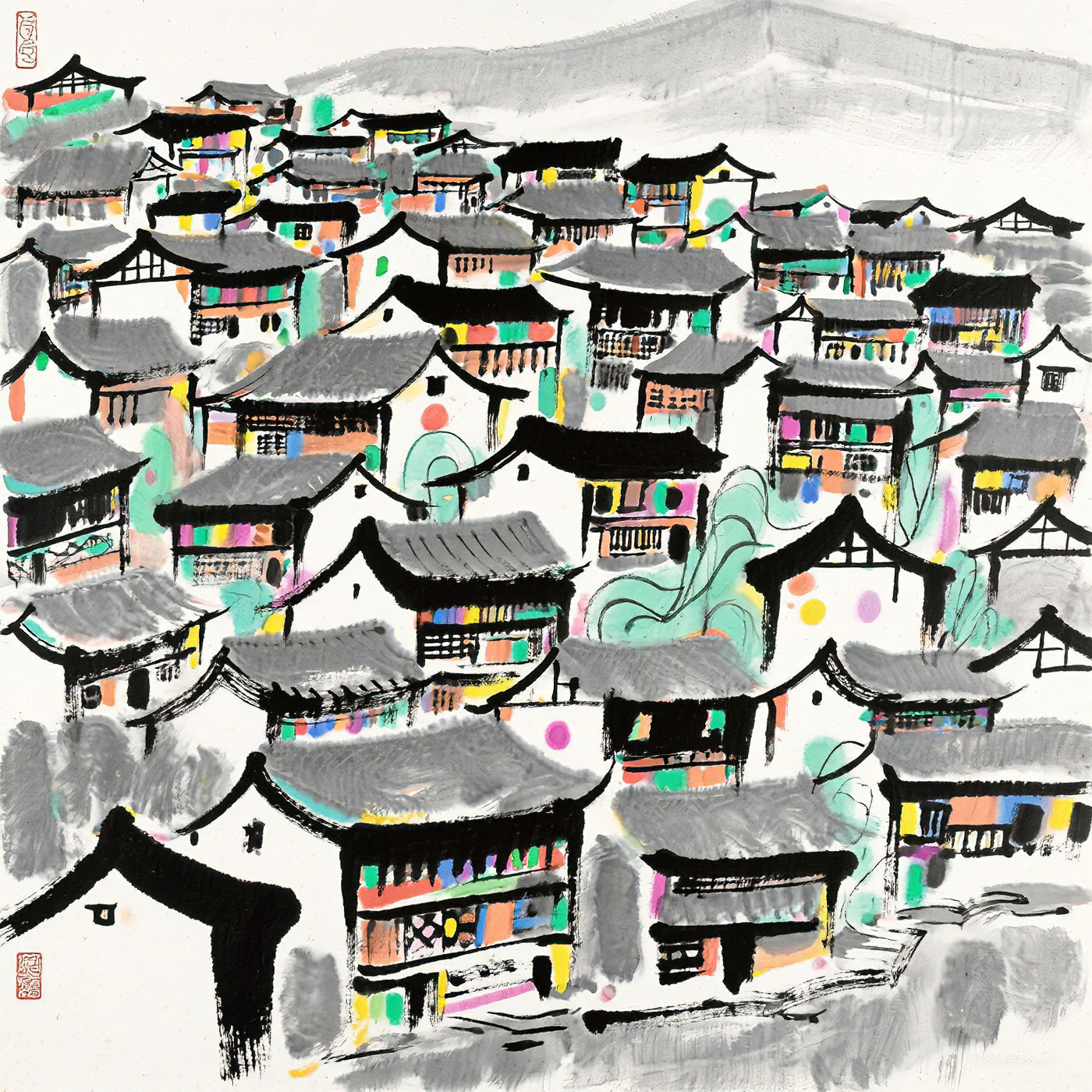 原創(chuàng)中國(guó)風(fēng)水墨人物藝術(shù)作品-19