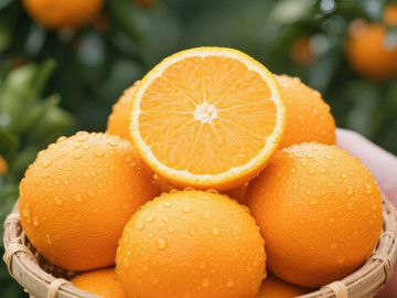 新鲜现摘橙子创意摄影高清美图