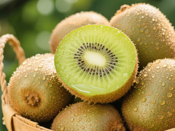 新鲜现摘猕猴桃创意摄影高清美图