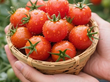 新鲜现摘圣女果创意摄影高清美图