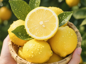 新鲜现摘柠檬创意摄影高清美图