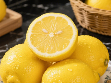 新鲜现摘柠檬创意摄影高清美图