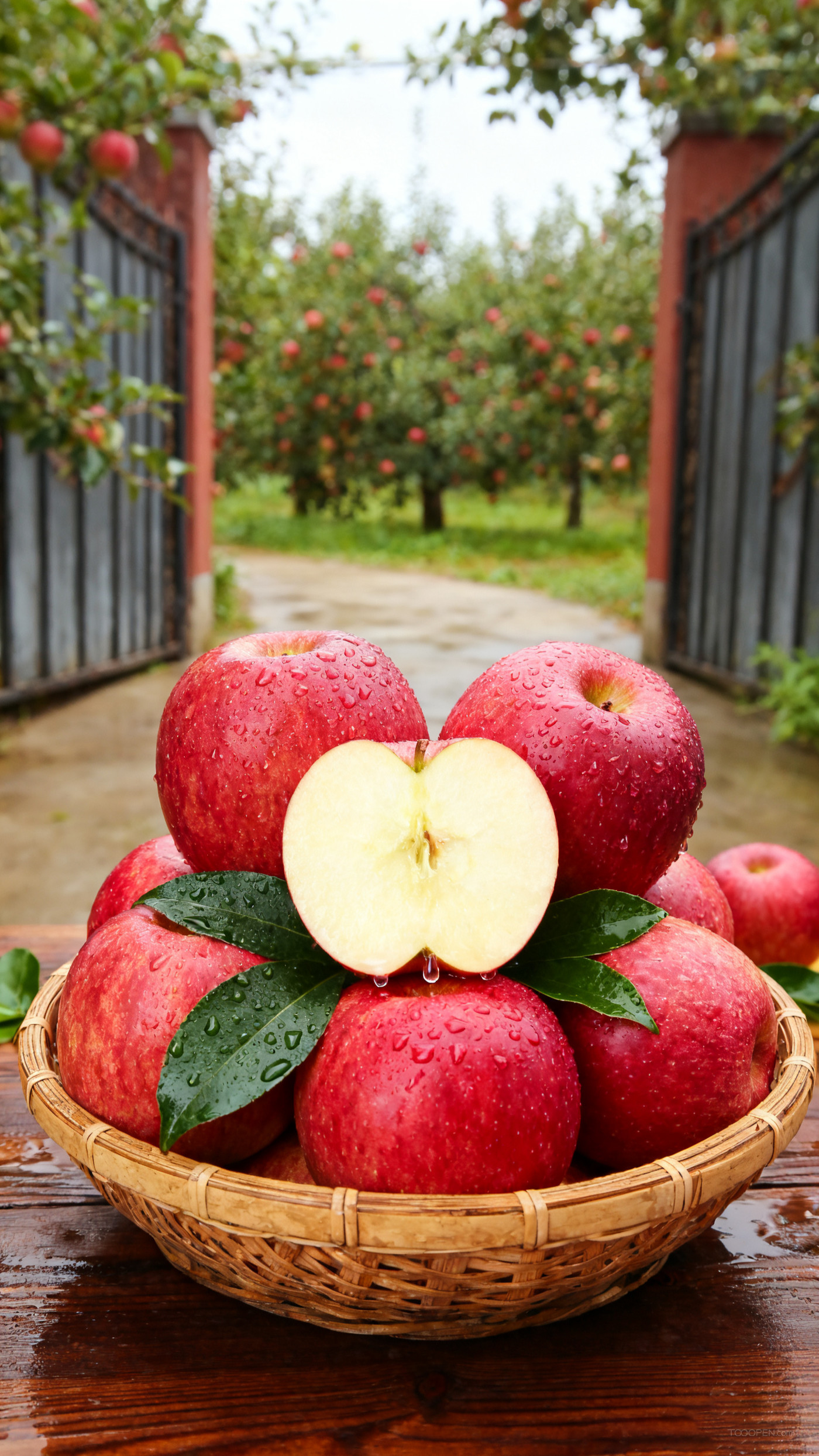 新鲜现摘红苹果创意摄影高清美图-07