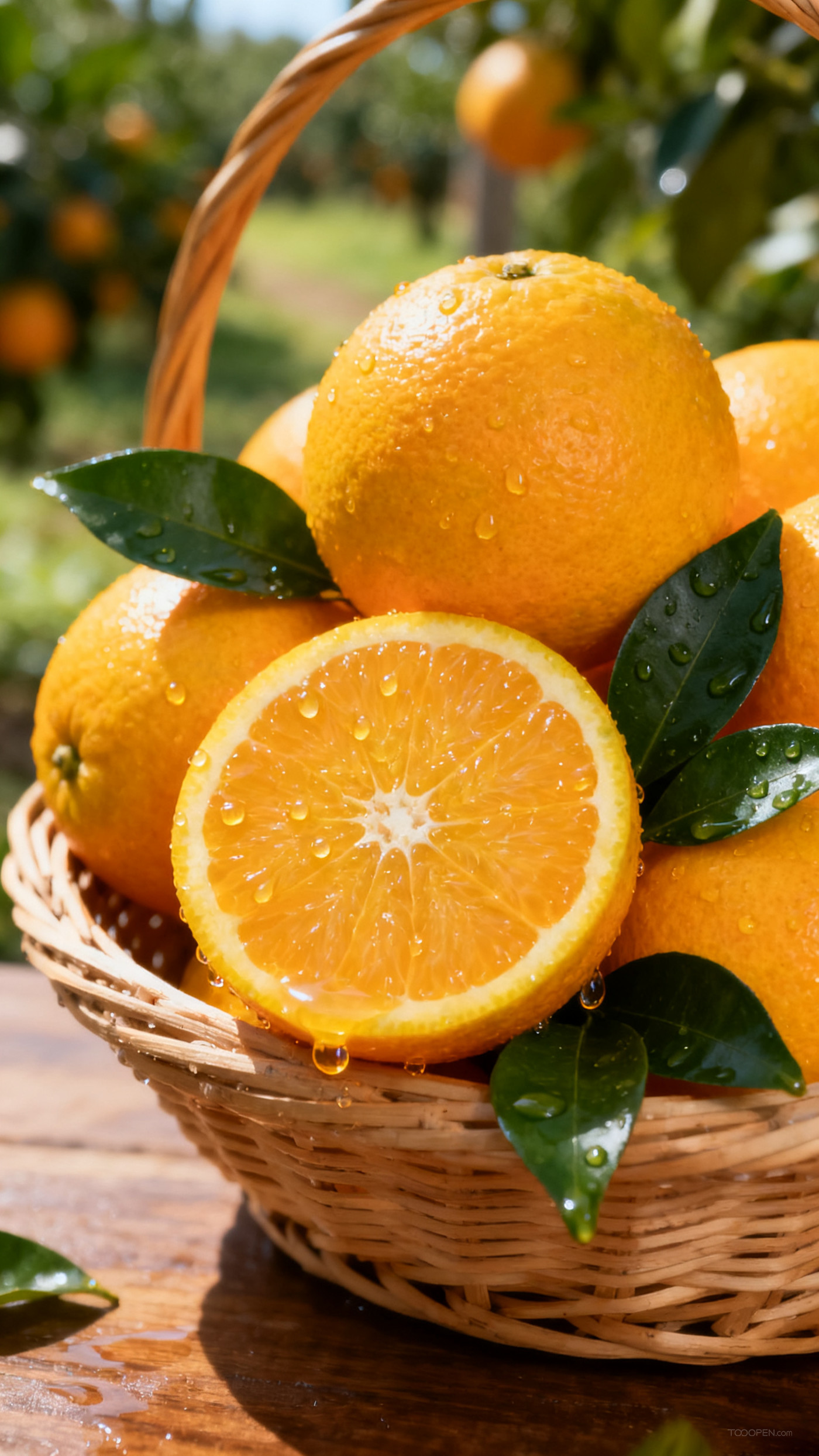 新鲜现摘橙子创意摄影高清美图-01