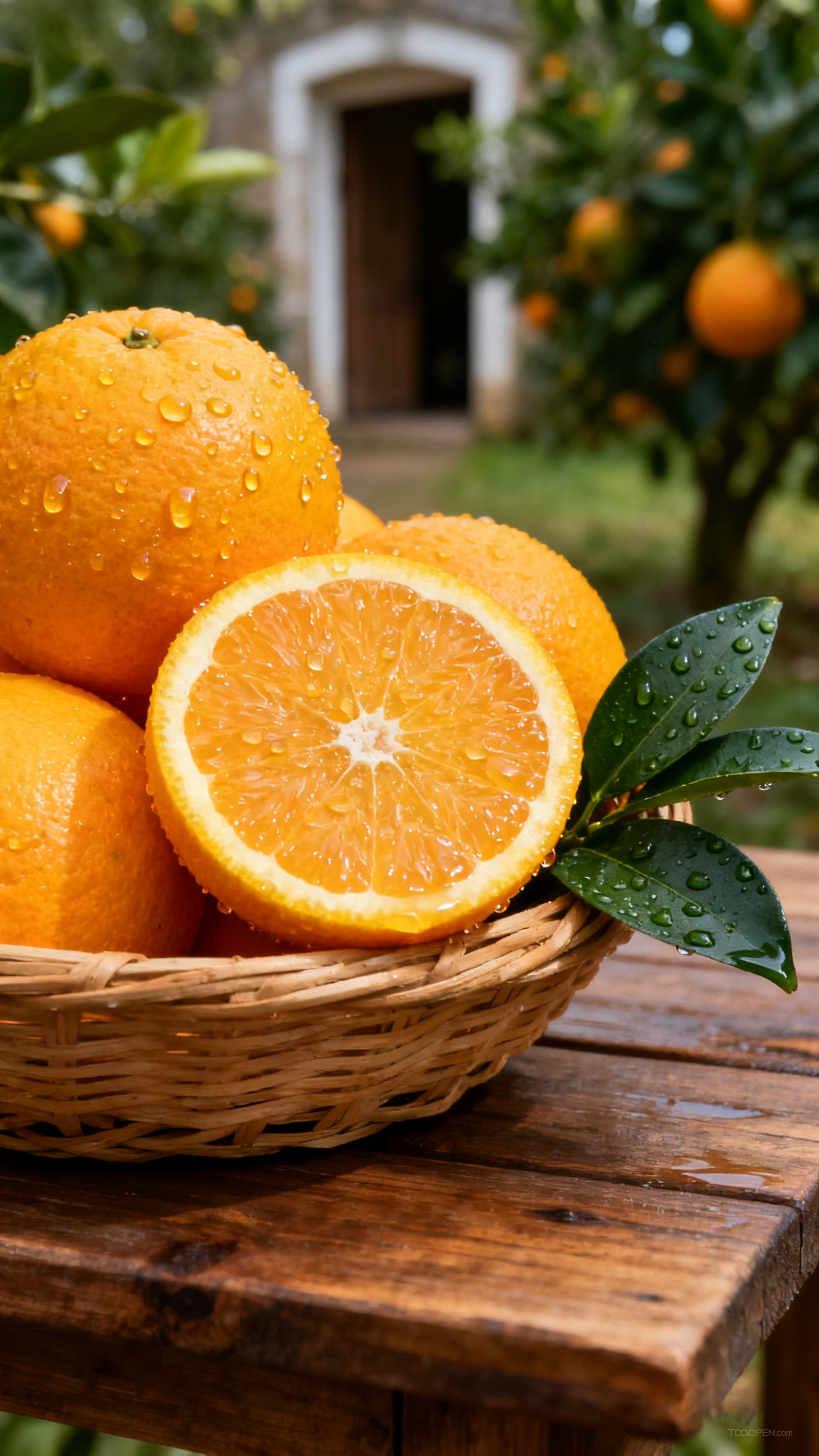 新鲜现摘橙子创意摄影高清美图-04