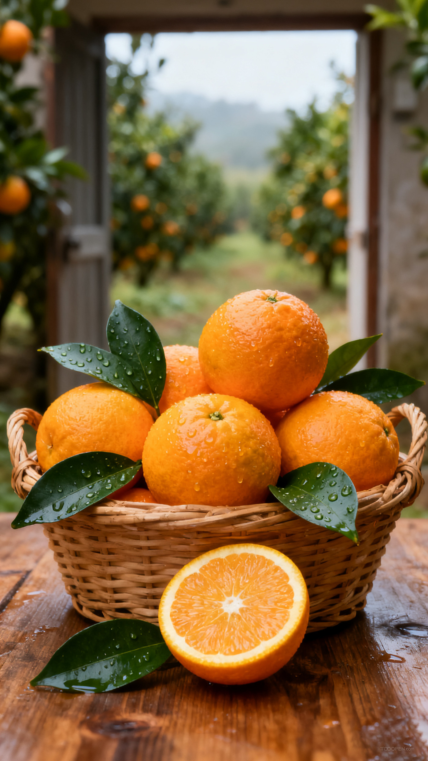 新鲜现摘橙子创意摄影高清美图-11