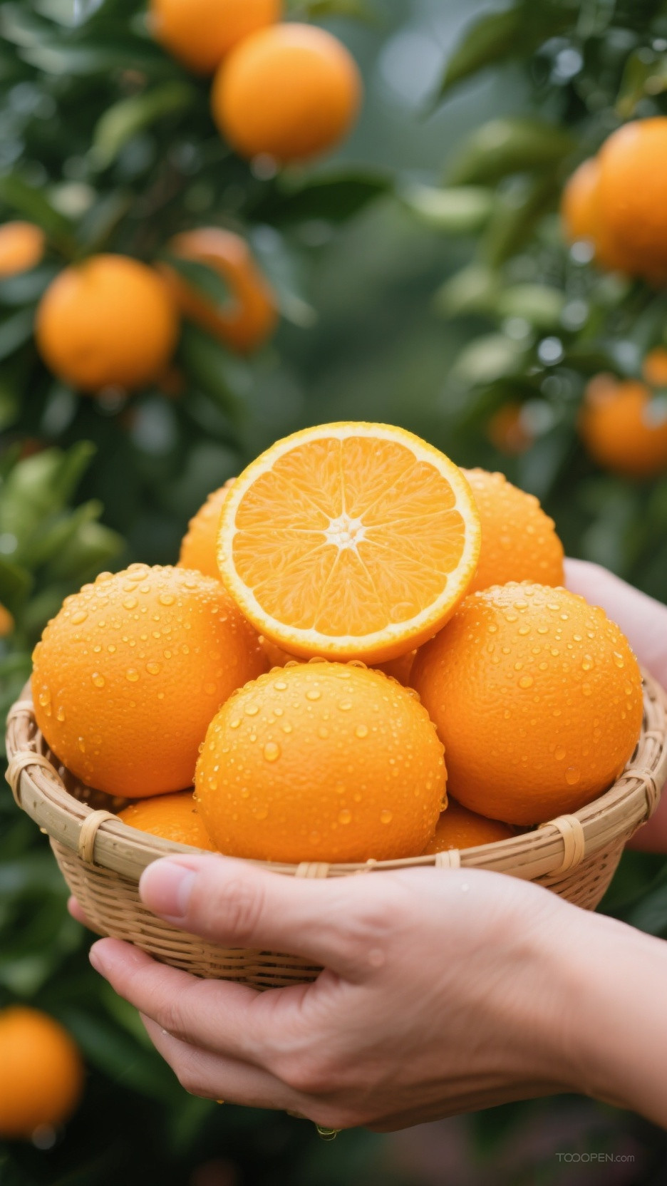 新鲜现摘橙子创意摄影高清美图-01