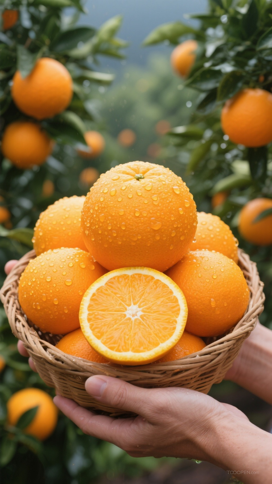 新鲜现摘橙子创意摄影高清美图-09