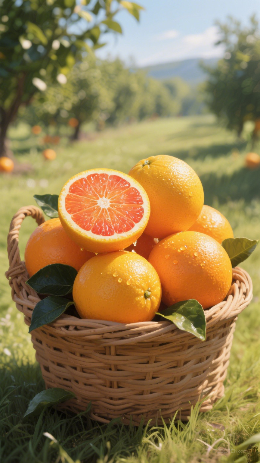 新鲜现摘橙子创意摄影高清美图-10