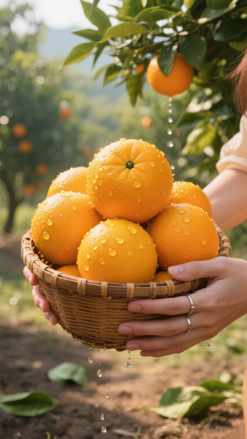 新鲜现摘橙子创意摄影高清美图-12