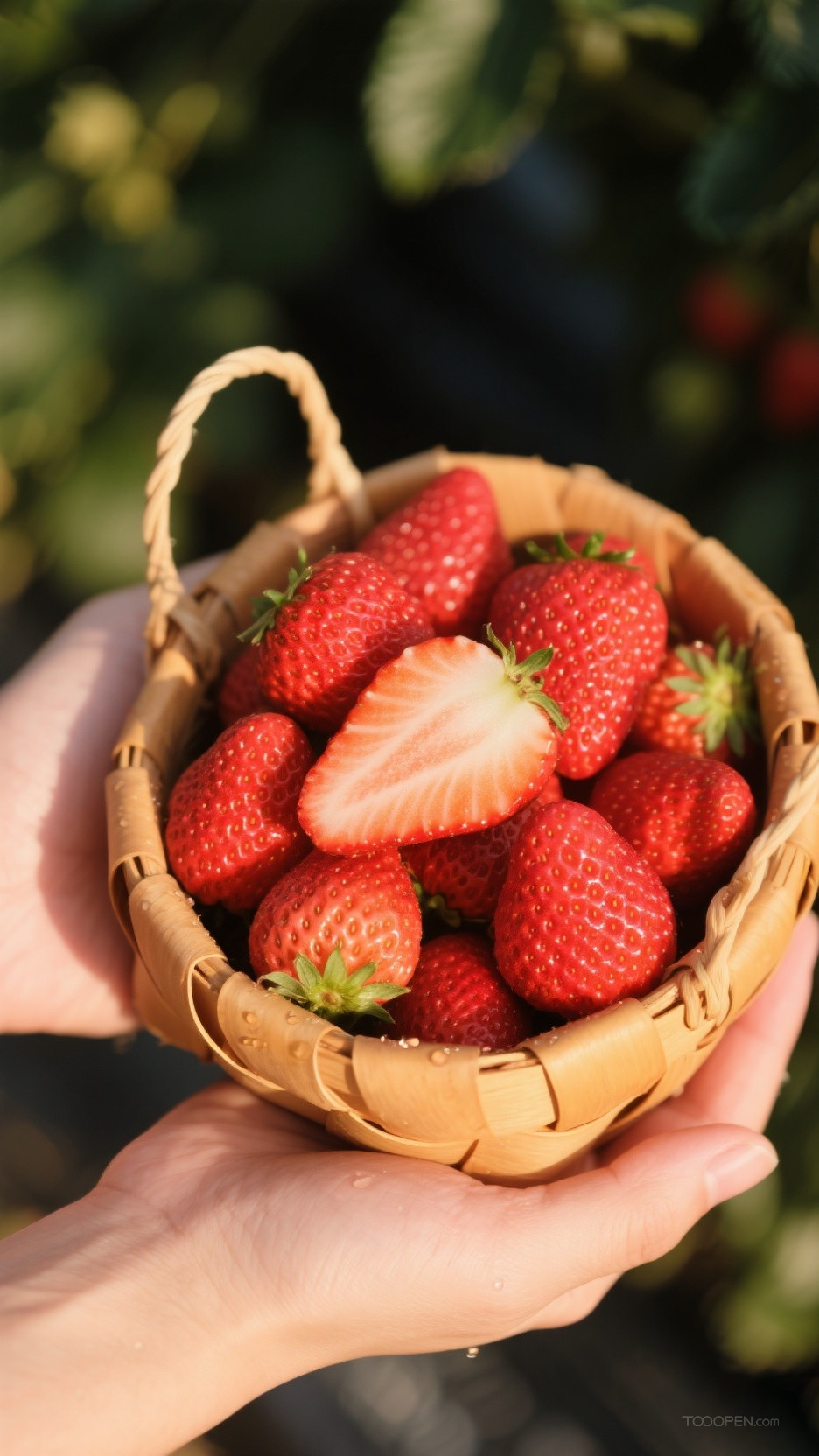 新鲜现摘草莓创意摄影高清美图-10