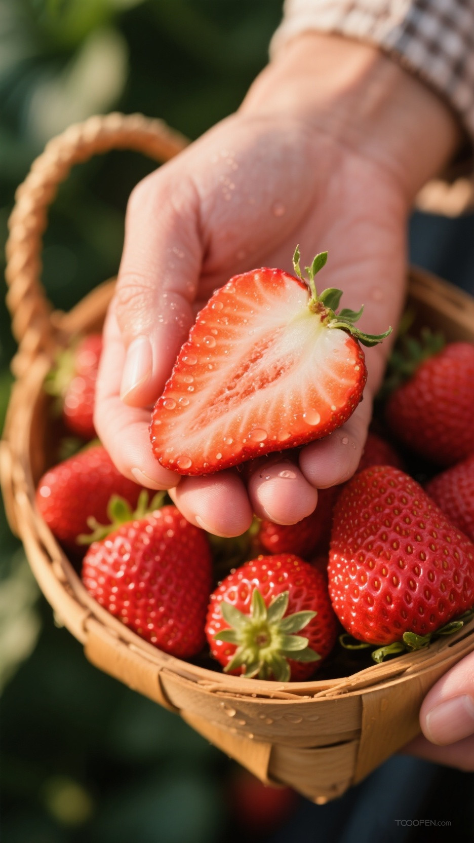 新鲜现摘草莓创意摄影高清美图-13