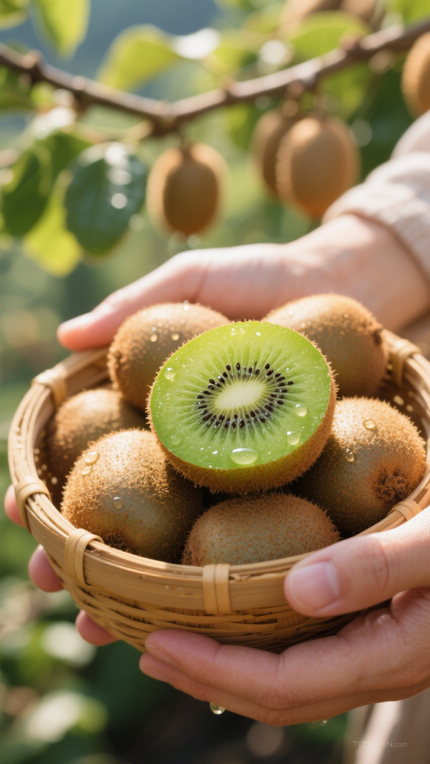 新鲜现摘猕猴桃创意摄影高清美图-02