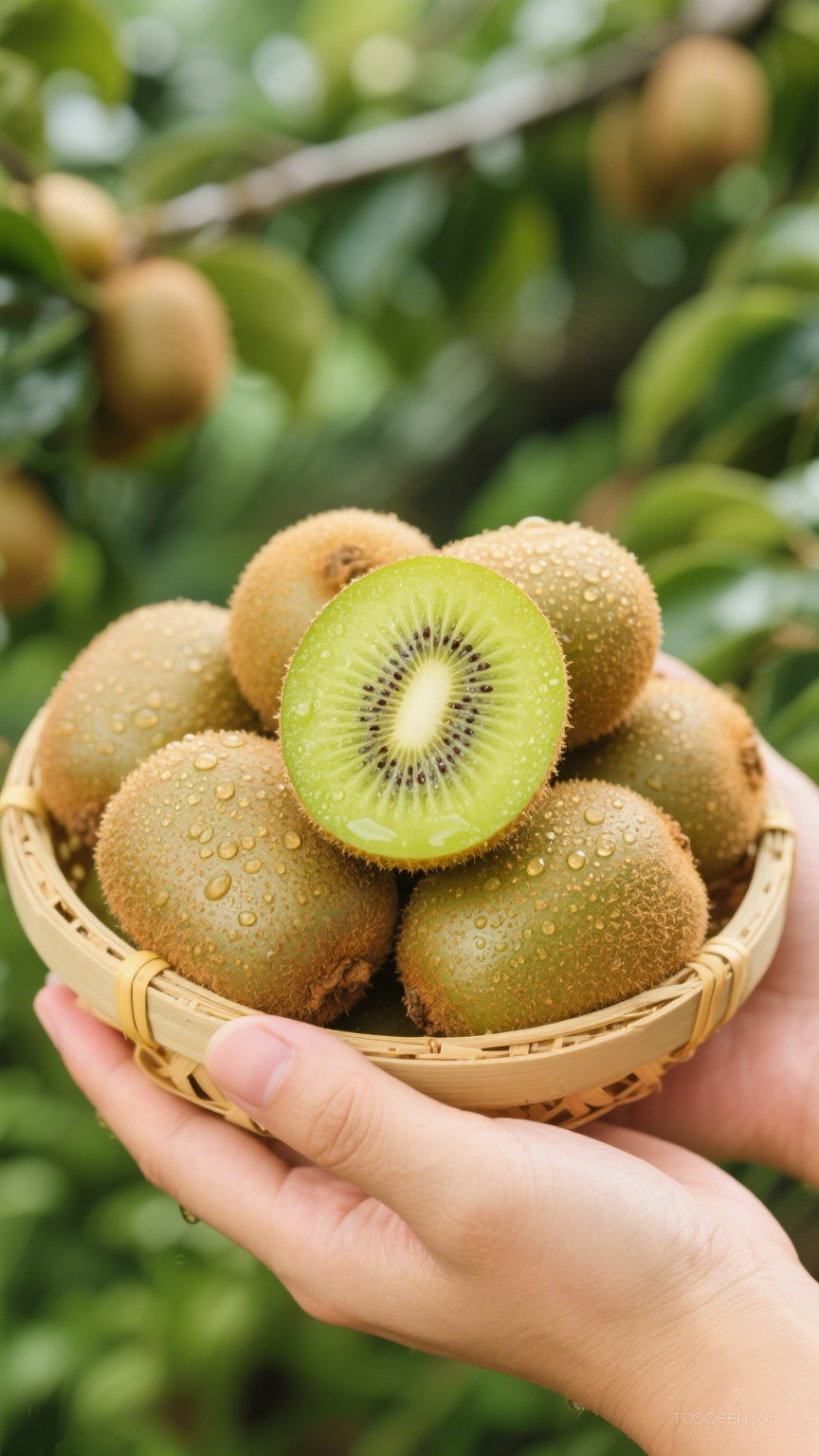 新鲜现摘猕猴桃创意摄影高清美图-08