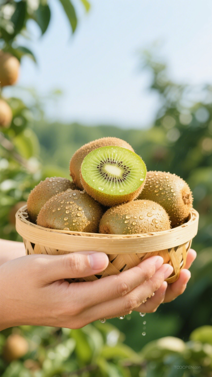 新鲜现摘猕猴桃创意摄影高清美图-10