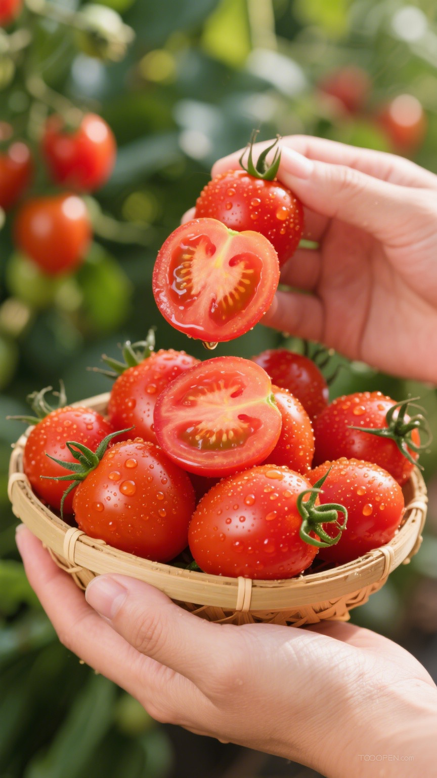 新鲜现摘圣女果创意摄影高清美图-05