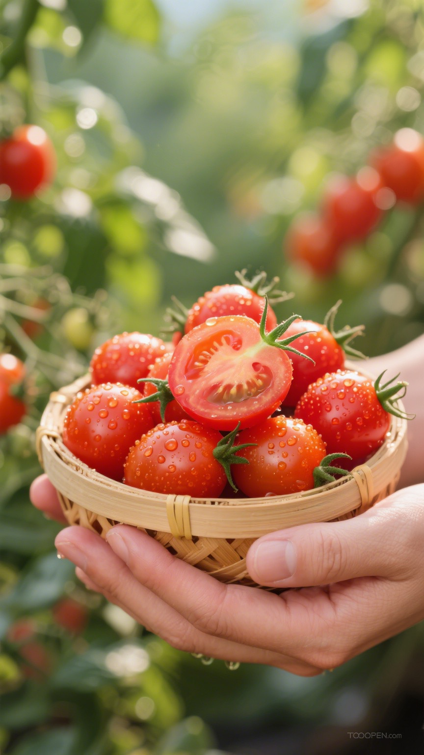 新鲜现摘圣女果创意摄影高清美图-06