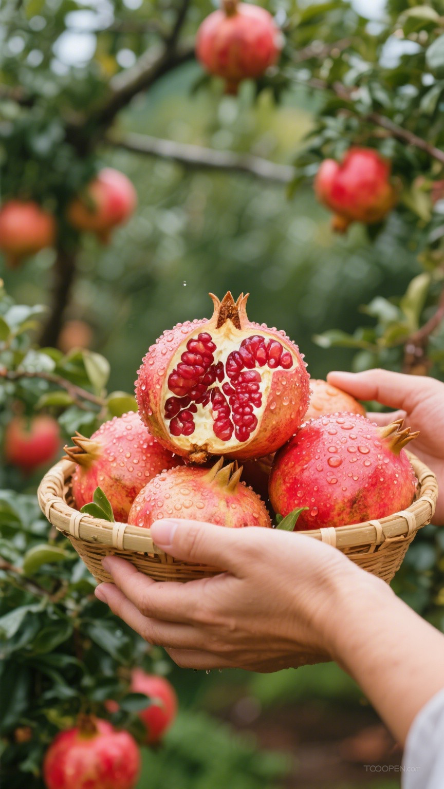 新鲜现摘石榴创意摄影高清美图-05