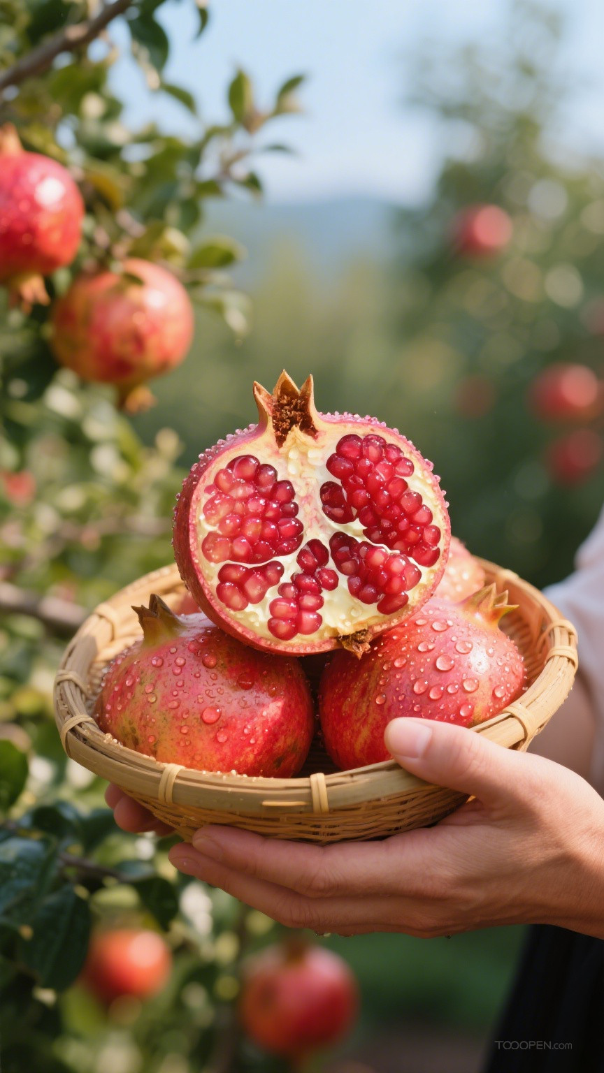 新鲜现摘石榴创意摄影高清美图-08