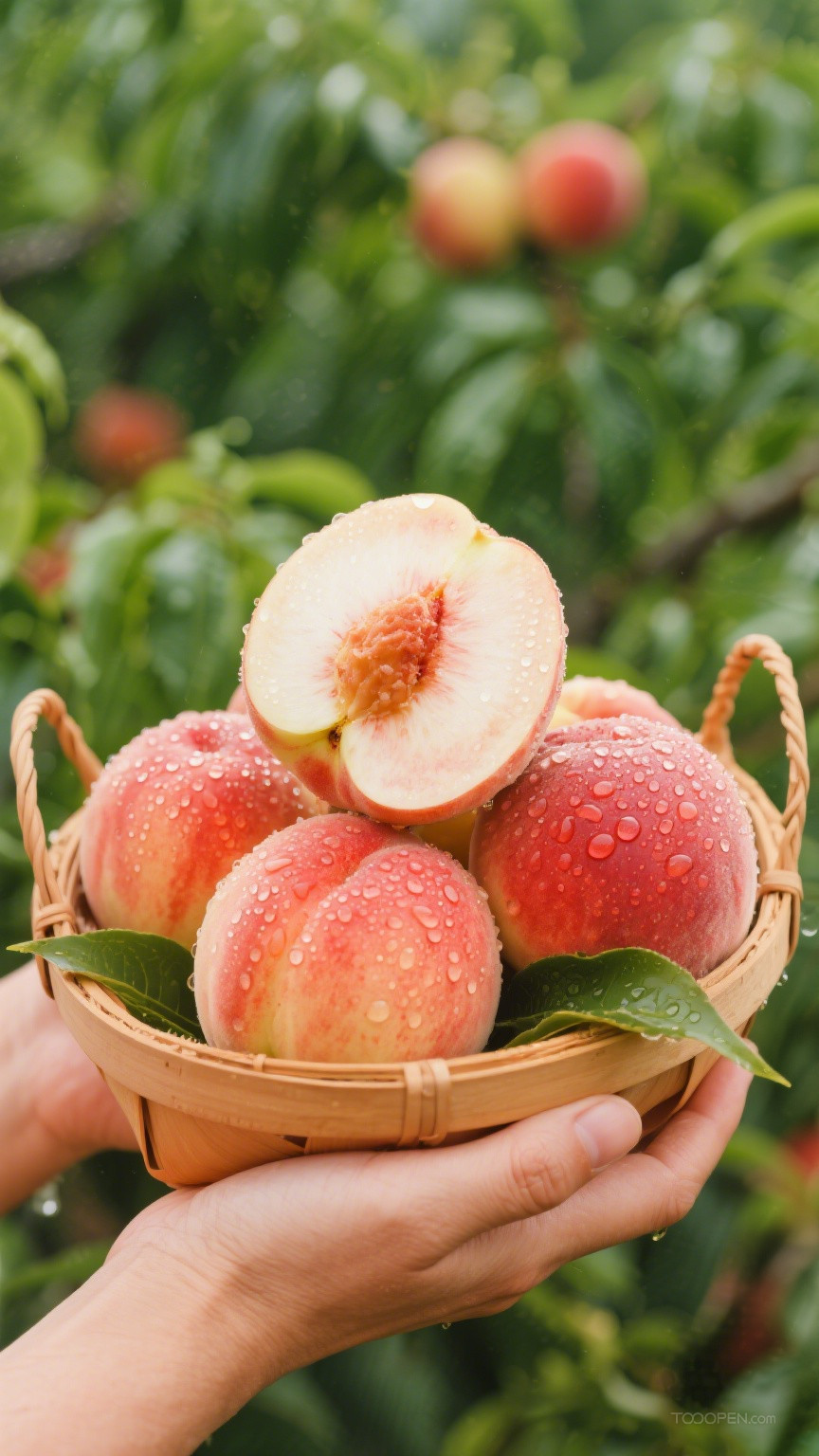 新鲜现摘水蜜桃创意摄影高清美图8张-04