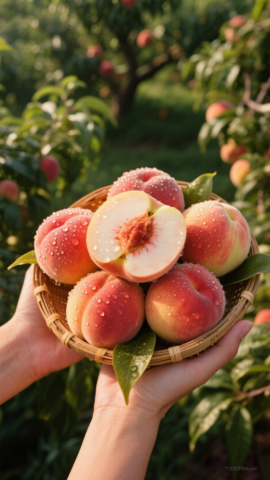 新鲜现摘水蜜桃创意摄影高清美图8张-07