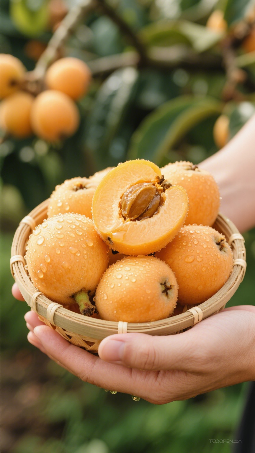 新鲜现摘枇杷创意摄影高清美图-07