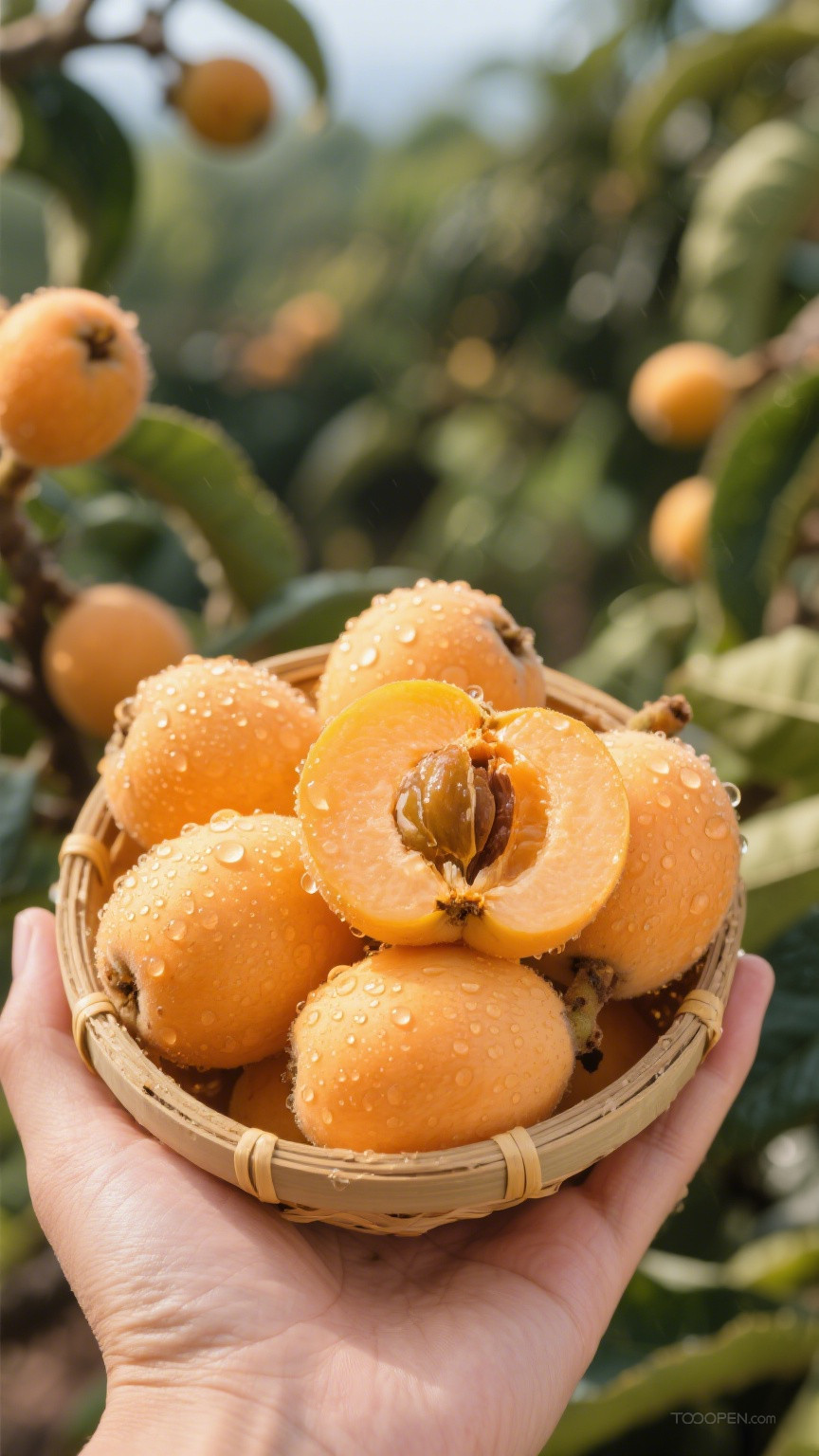 新鲜现摘枇杷创意摄影高清美图-08