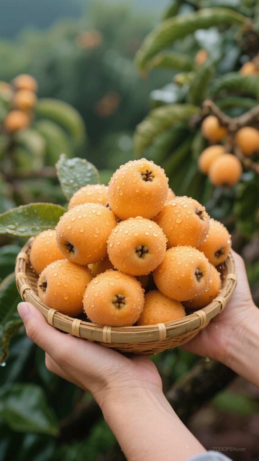 新鲜现摘枇杷创意摄影高清美图-09