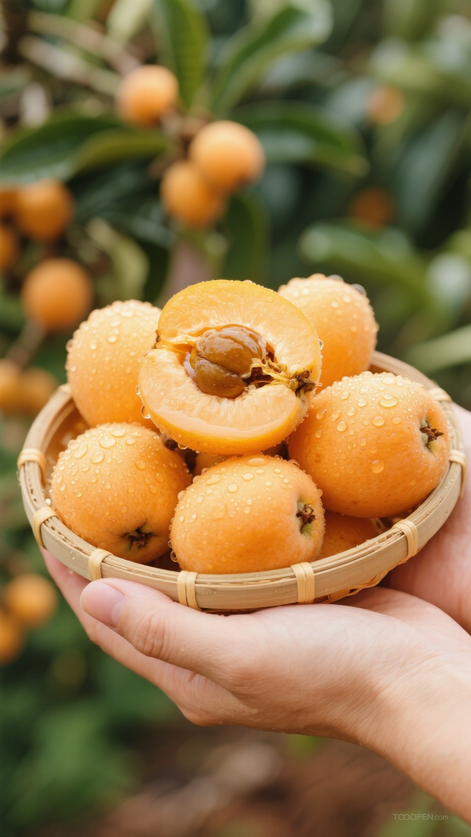 新鲜现摘枇杷创意摄影高清美图-10