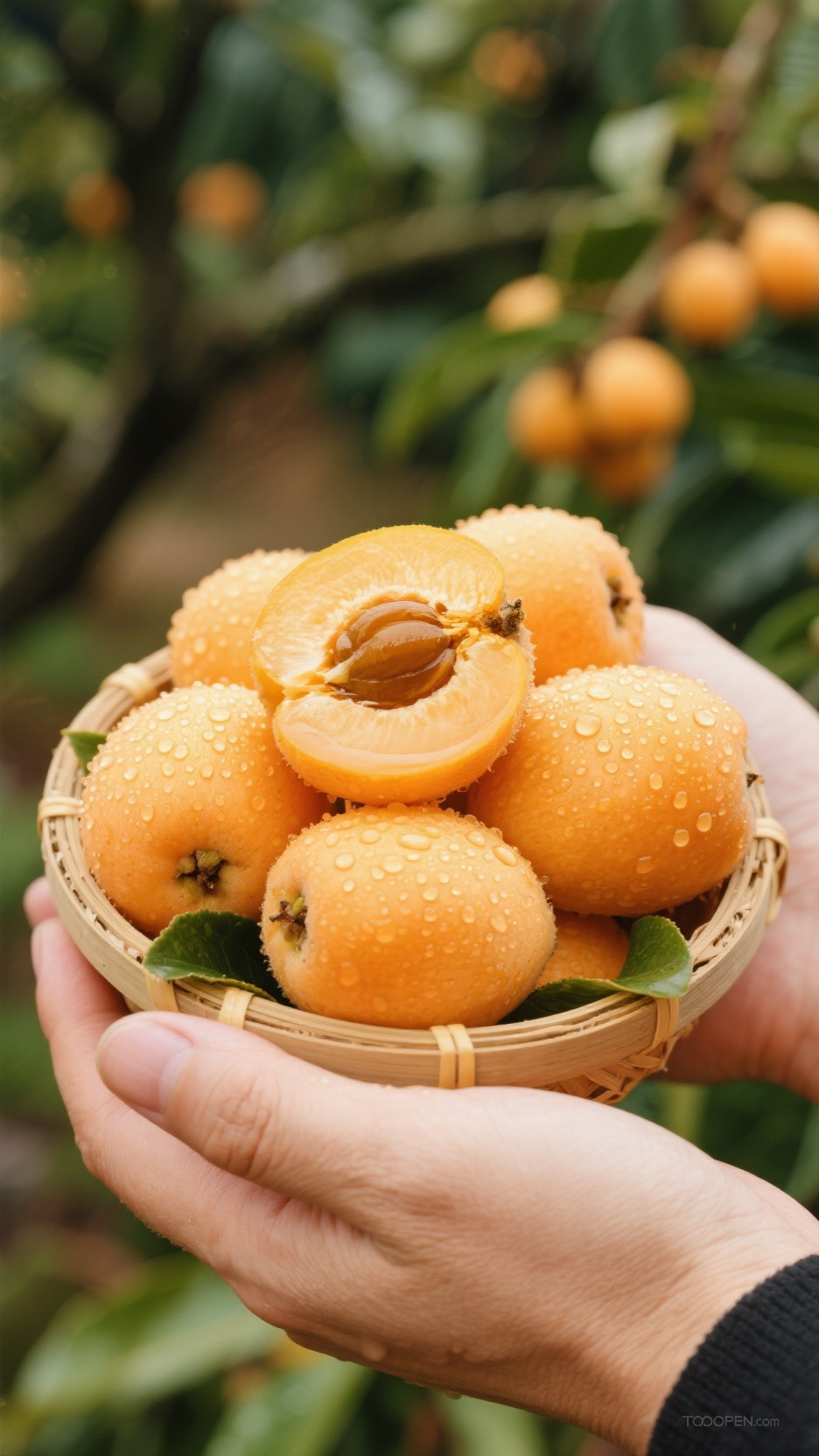 新鲜现摘枇杷创意摄影高清美图-12