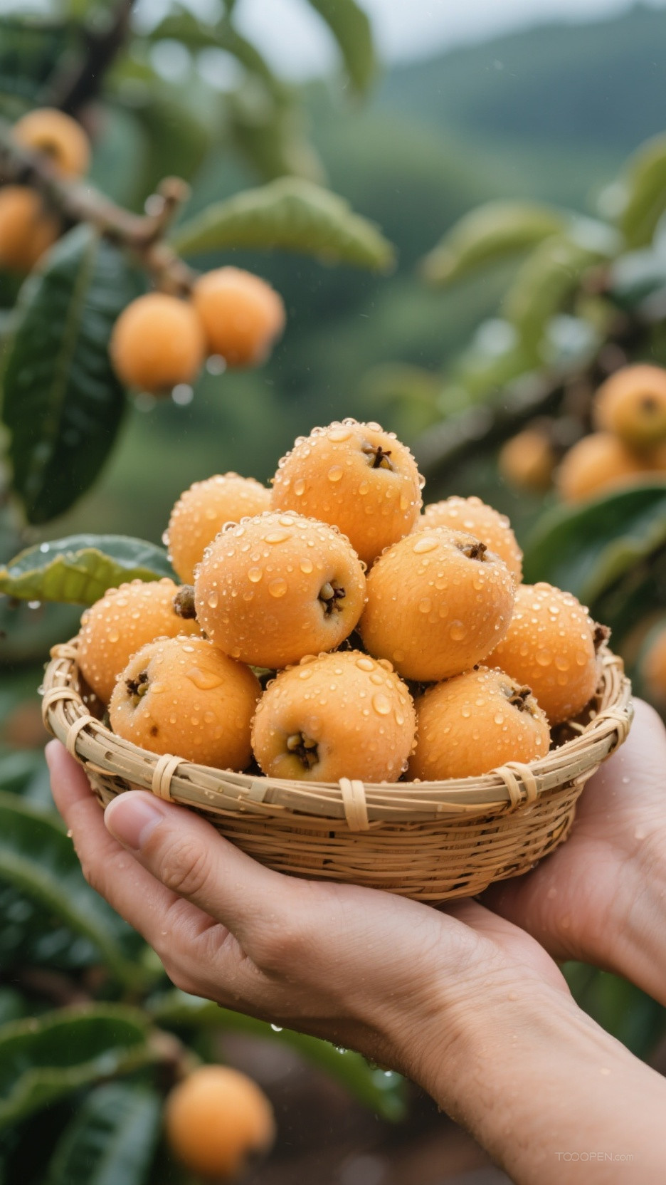 新鲜现摘枇杷创意摄影高清美图-15