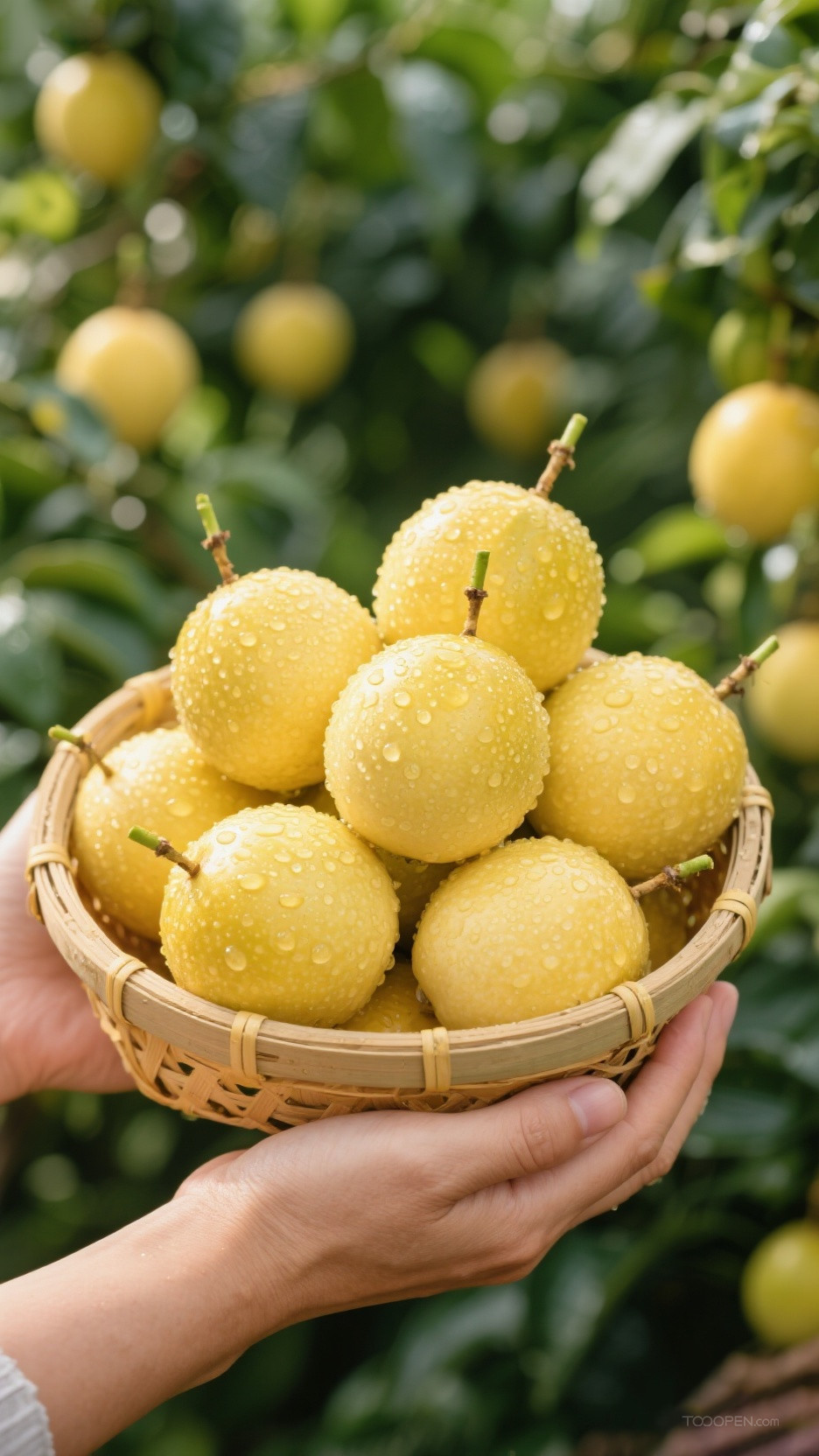 新鲜现摘黄金百香果创意摄影高清美图-05