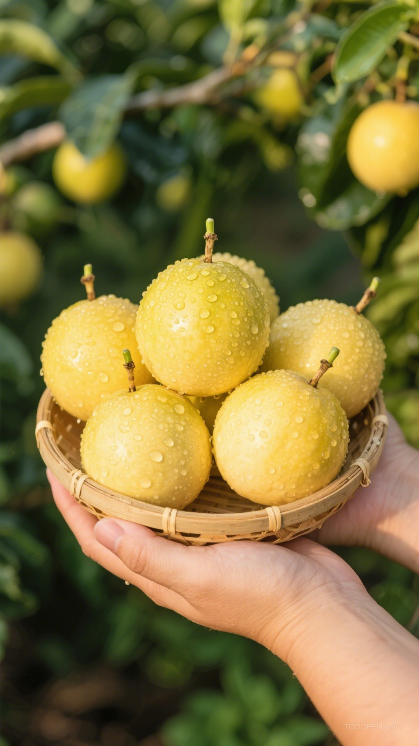 新鲜现摘黄金百香果创意摄影高清美图-11