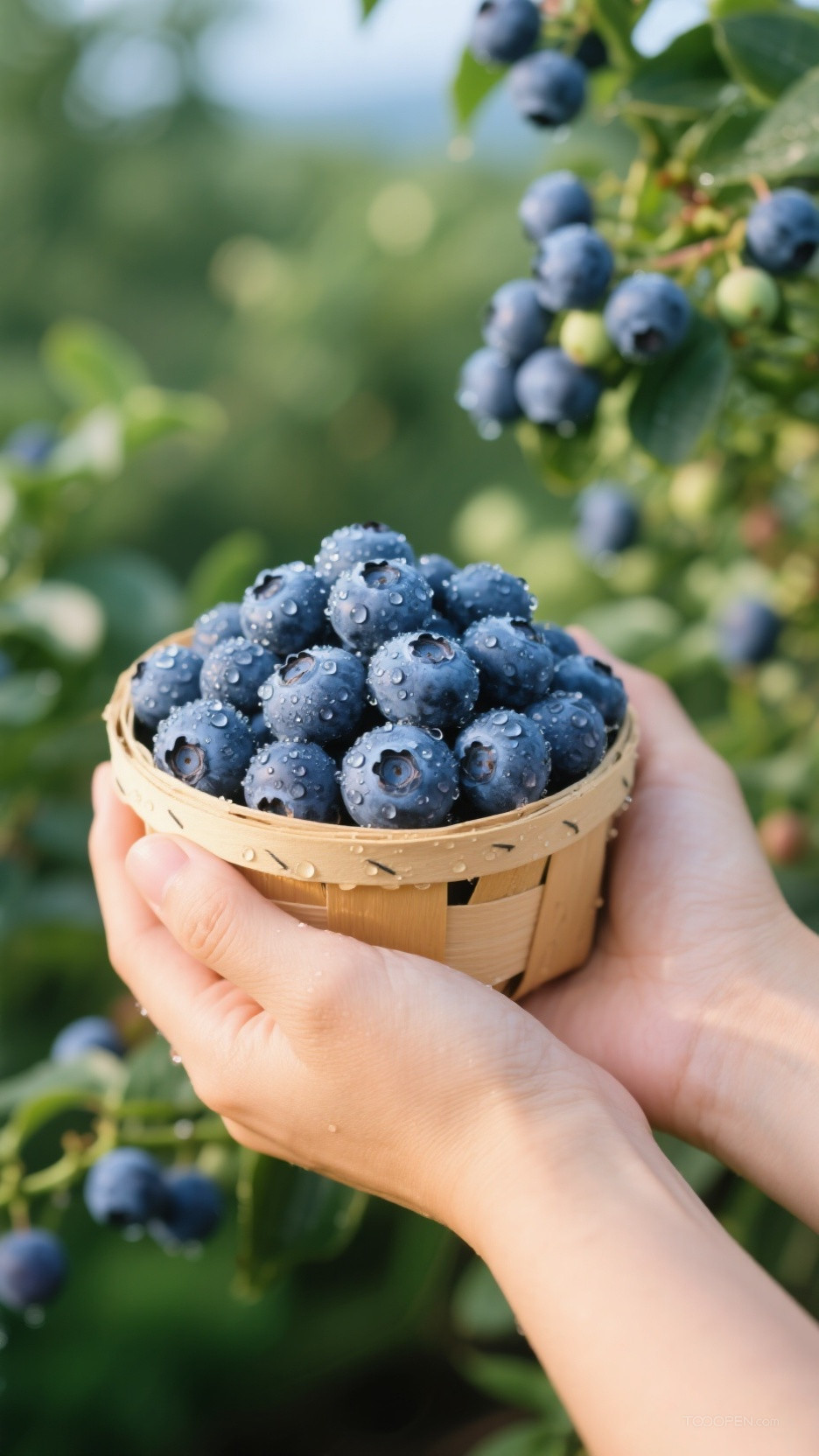 新鲜现摘蓝莓创意摄影高清美图-05