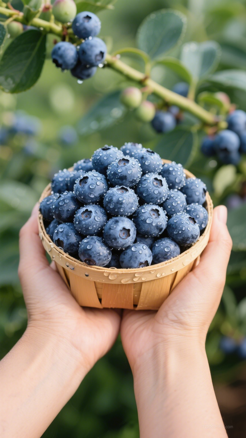 新鲜现摘蓝莓创意摄影高清美图-08