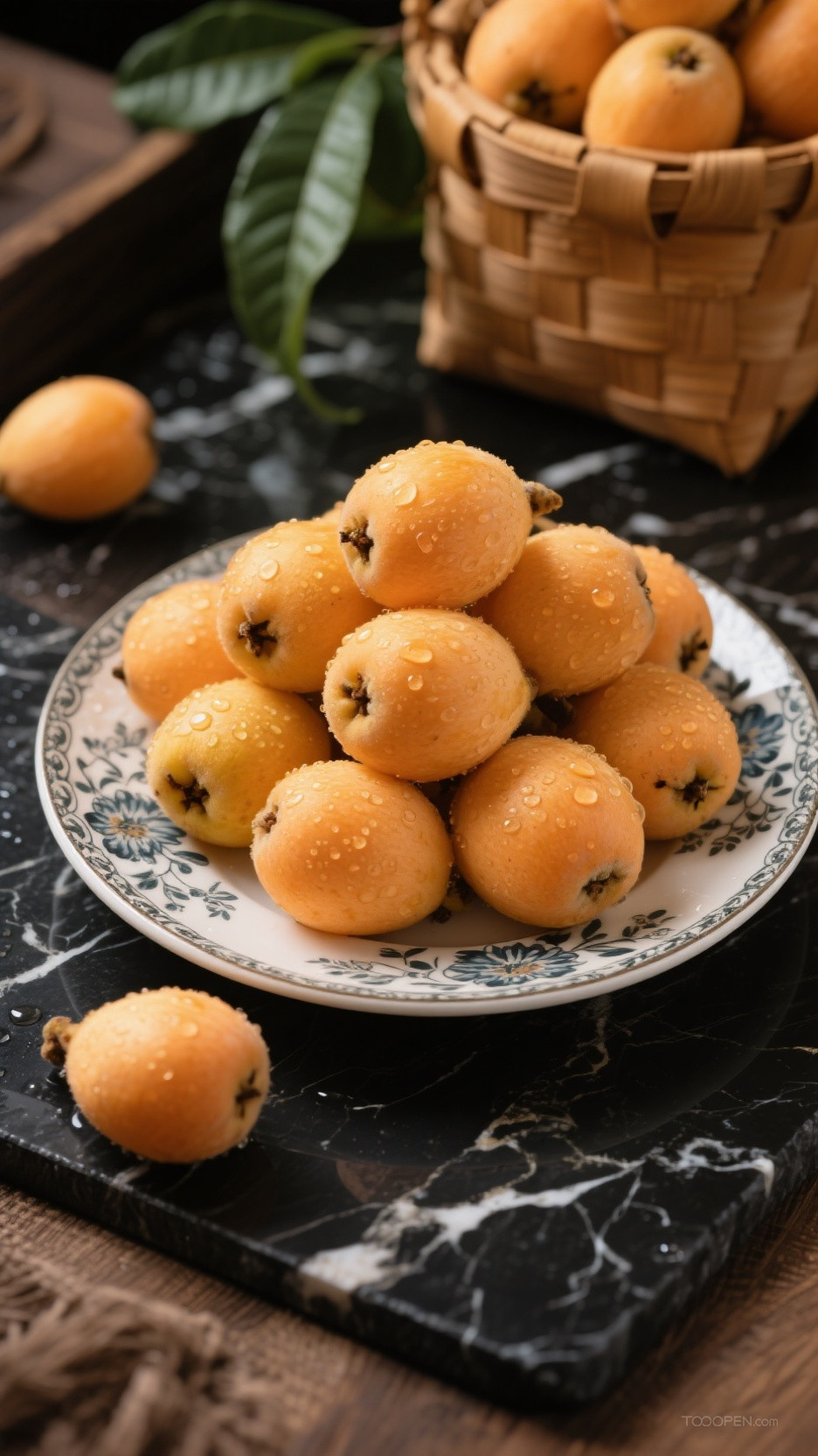 新鲜现摘枇杷创意摄影高清美图-02