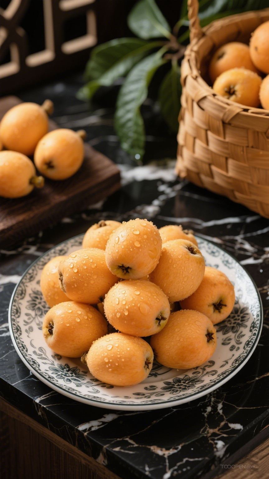 新鲜现摘枇杷创意摄影高清美图-07