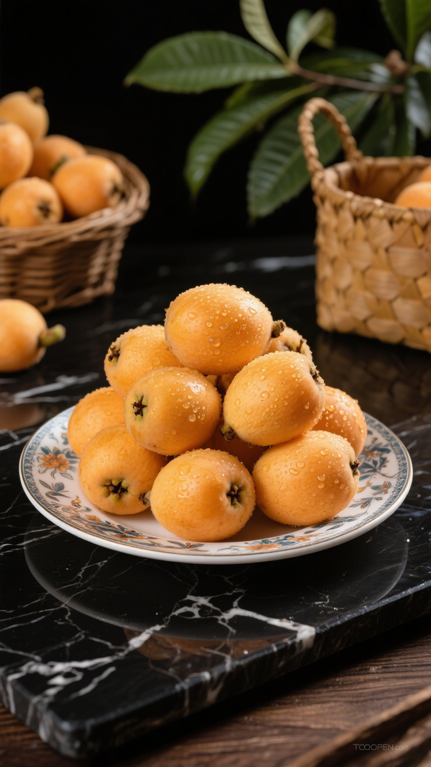 新鲜现摘枇杷创意摄影高清美图-08