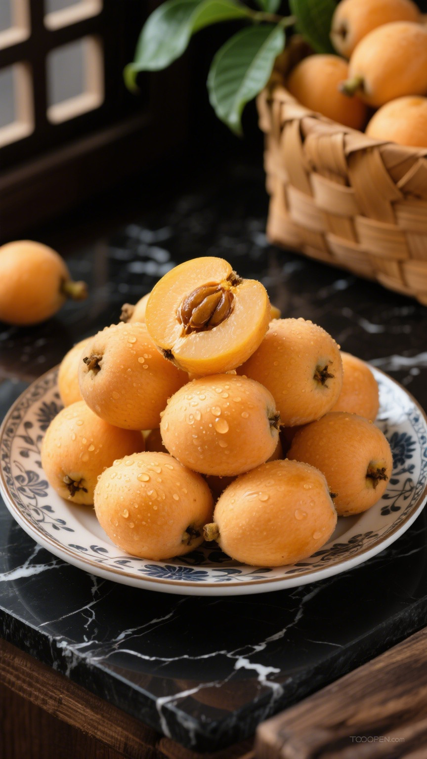 新鲜现摘枇杷创意摄影高清美图-11