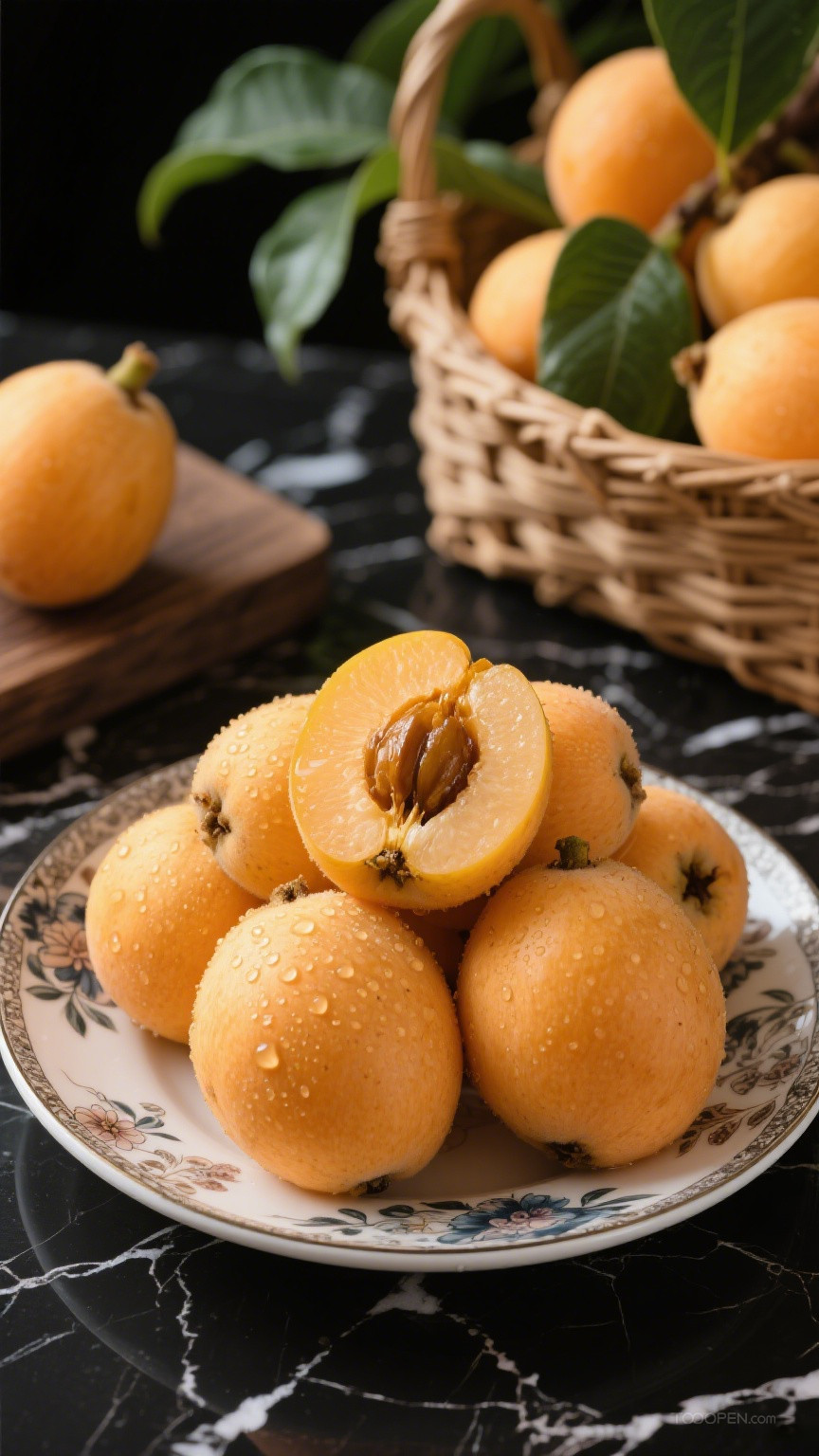 新鲜现摘枇杷创意摄影高清美图-12