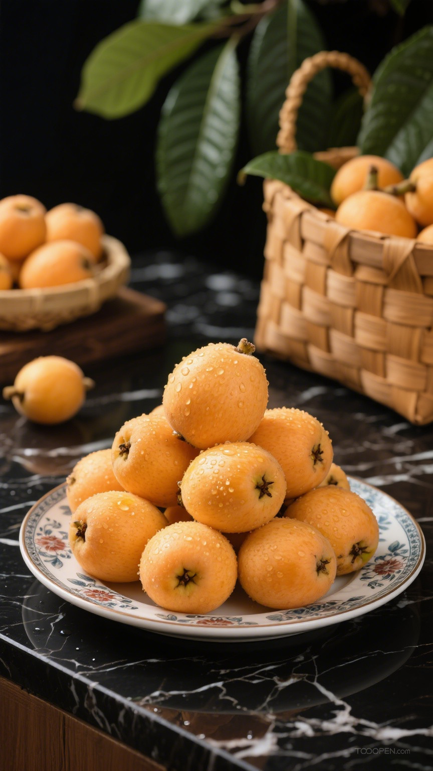 新鲜现摘枇杷创意摄影高清美图-14