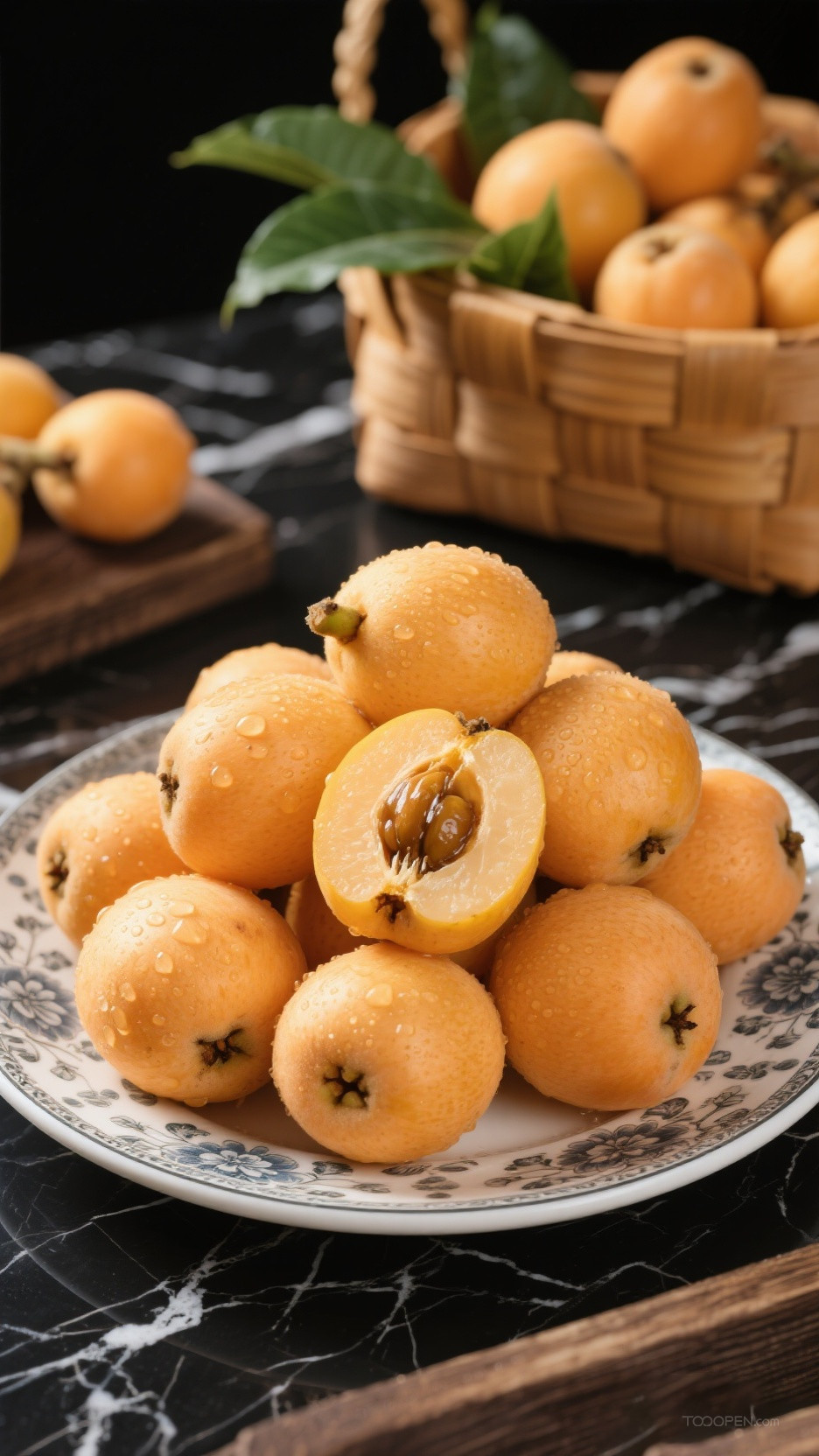 新鲜现摘枇杷创意摄影高清美图-15