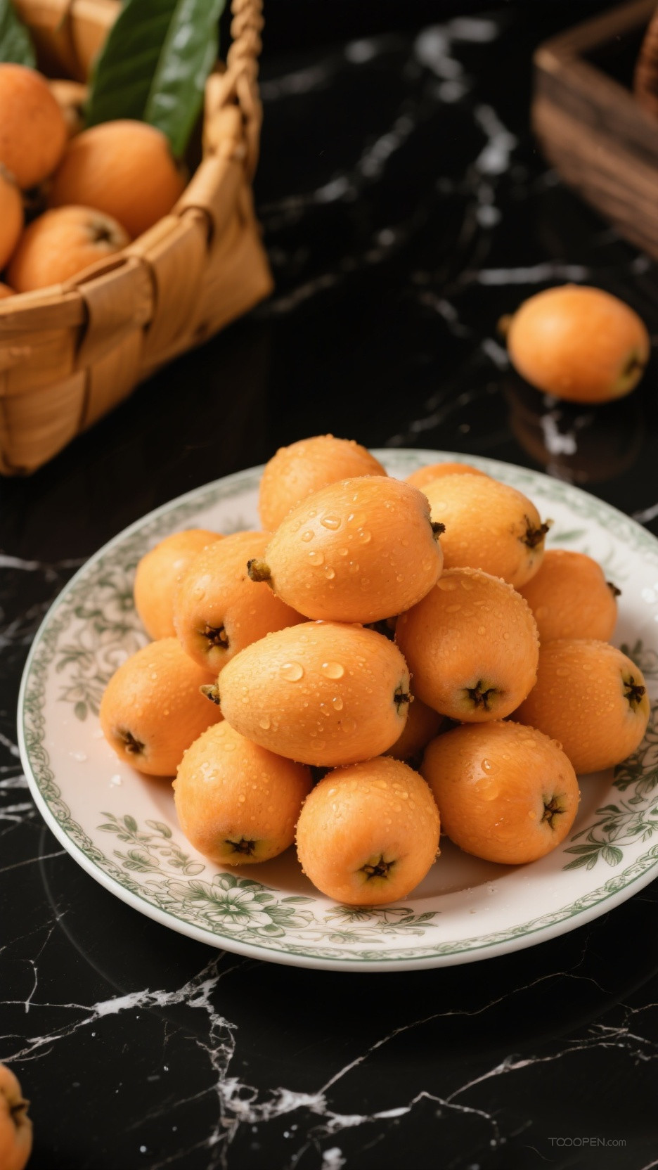 新鲜现摘枇杷创意摄影高清美图-16