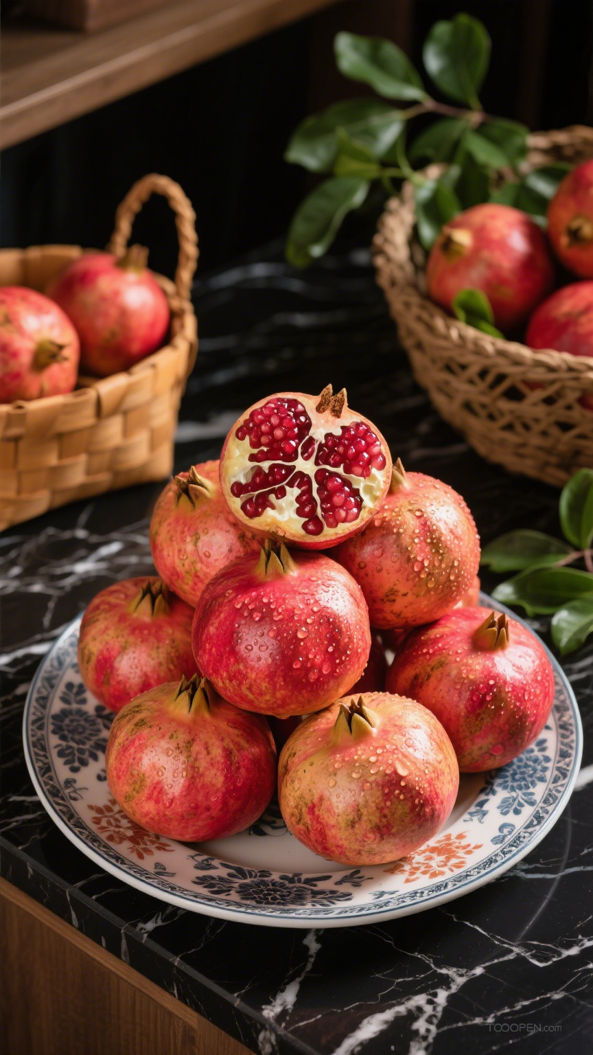 新鲜现摘石榴创意摄影高清美图-02