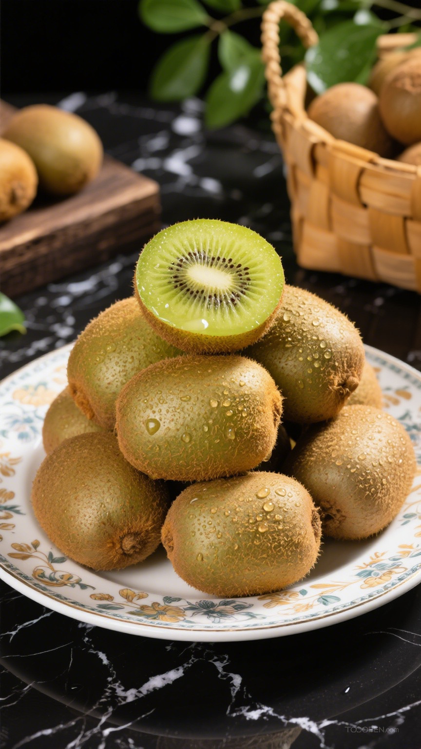 新鲜现摘猕猴桃创意摄影高清美图-03