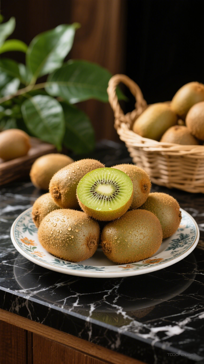 新鲜现摘猕猴桃创意摄影高清美图-09