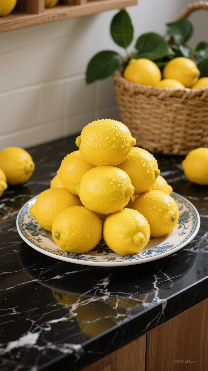 新鲜现摘柠檬创意摄影高清美图-04