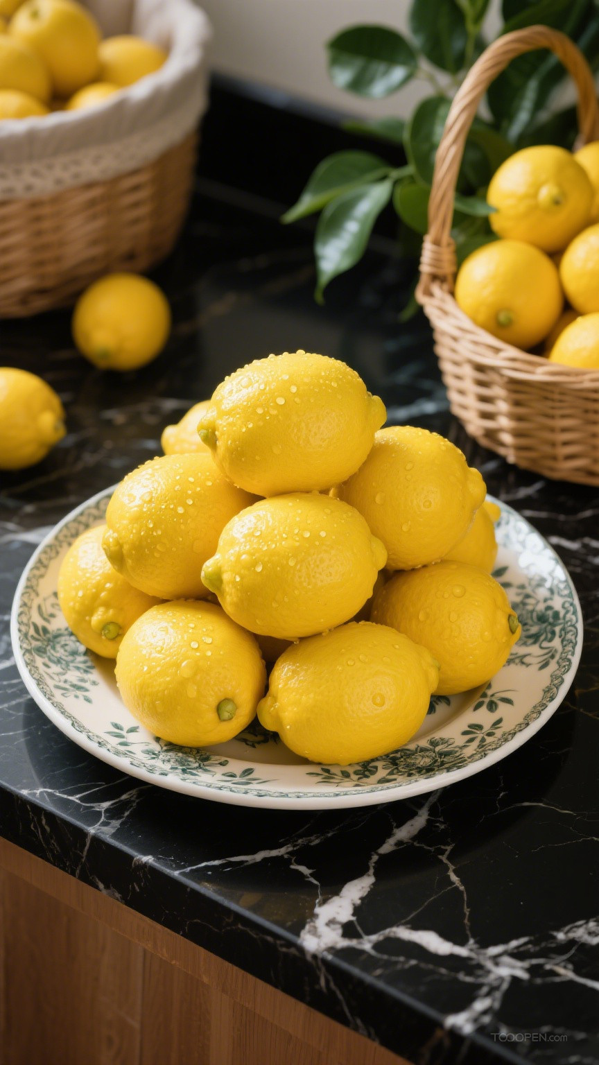 新鲜现摘柠檬创意摄影高清美图-06