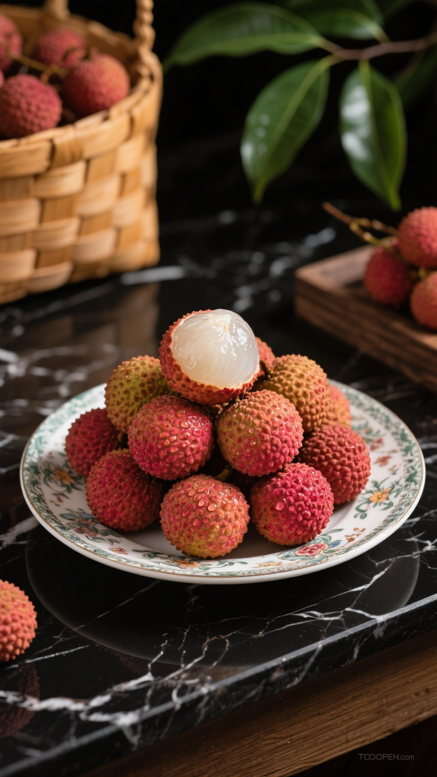 新鲜现摘荔枝创意摄影高清美图-16